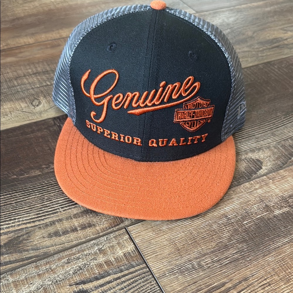 Harley-Davidson Black and Orange Cap
